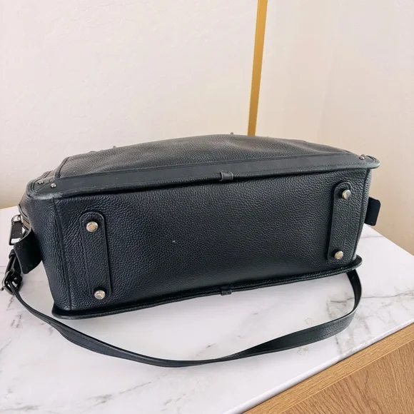 Coach Dreamer 36 Gunmetal Black Leather Tote Bag 38550 - Picture 11 of 15